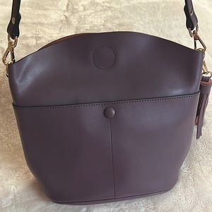 FZone Leather Bucket Shoulder Bag